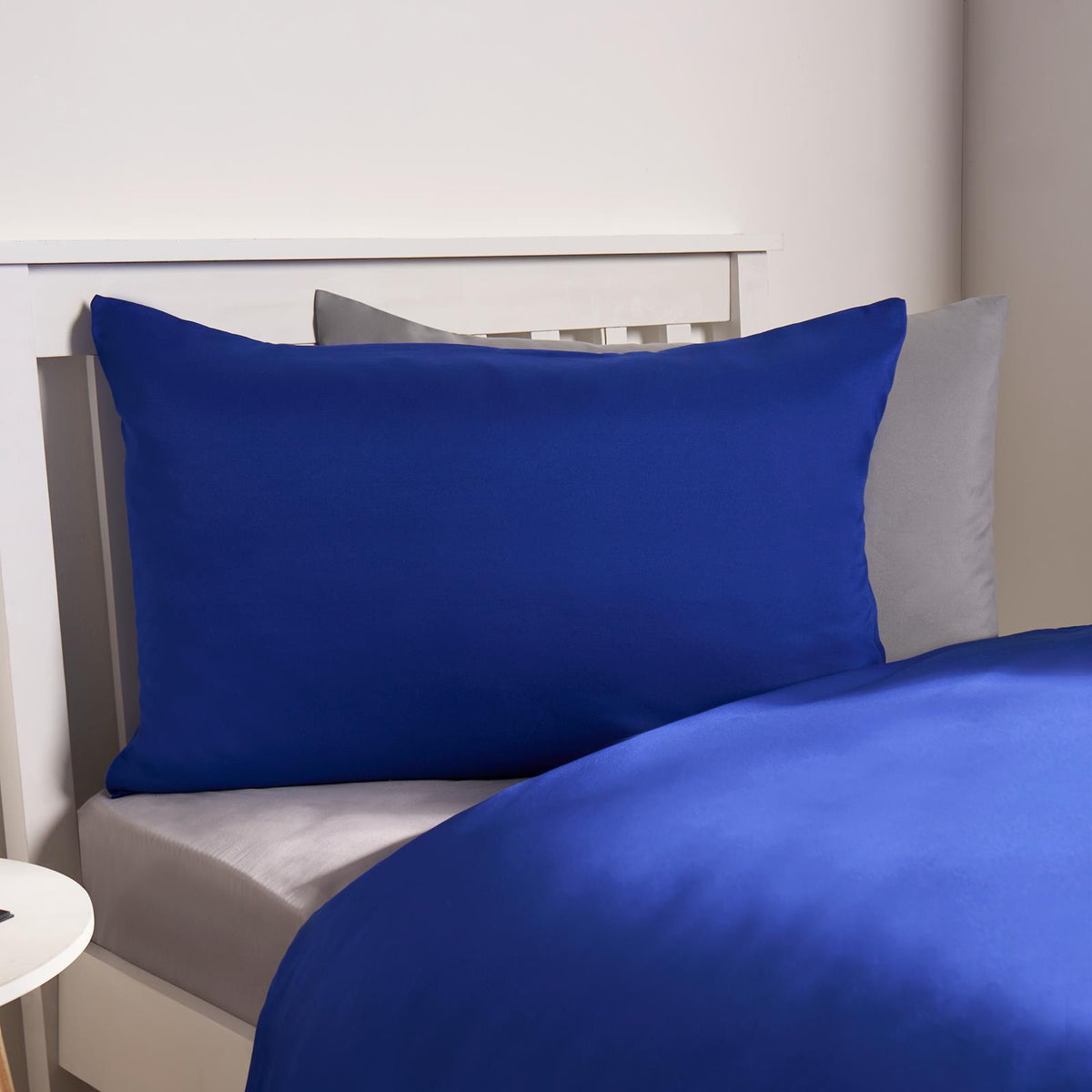 OHS Plain Duvet Cover & Pillowcase Reversible Bedding Set OR Fitted Sheet