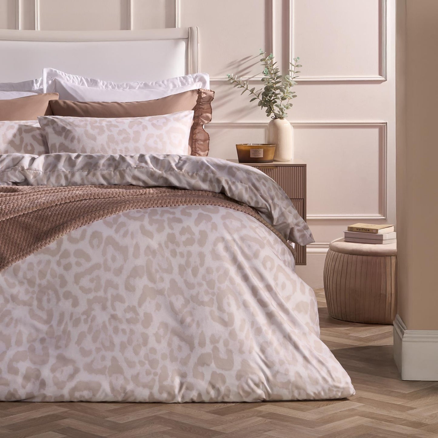 OHS Leoaprd Bedding Set Soft Microfibre Duvet Cover with Pillowcase