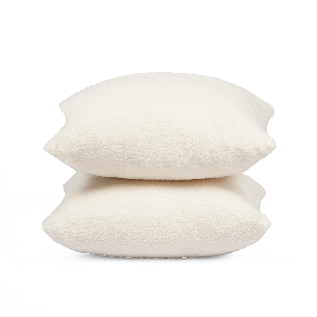 OHS Boucle Cushion Covers  2 Pack Teddy Fleece Square Pillowcases Home Decor