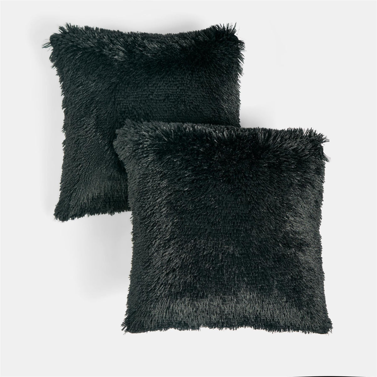 OHS Fluffy Cushion Covers 2 Pack Soft Fleece Square Pillowcases Home Decor