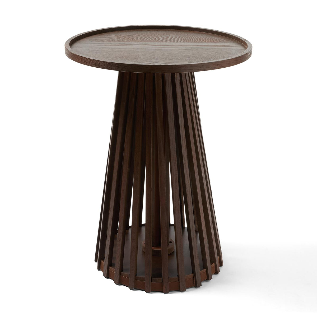 OHS Ivy Side Table Slatted Engineered Wood Living Room Bedroom Bedside