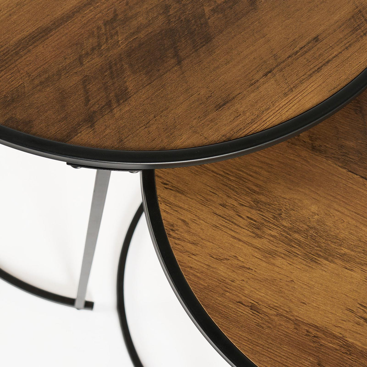 OHS Manhattan Nesting Table Stacking Coffee Side Wooden Effect Tables Set of 2/3