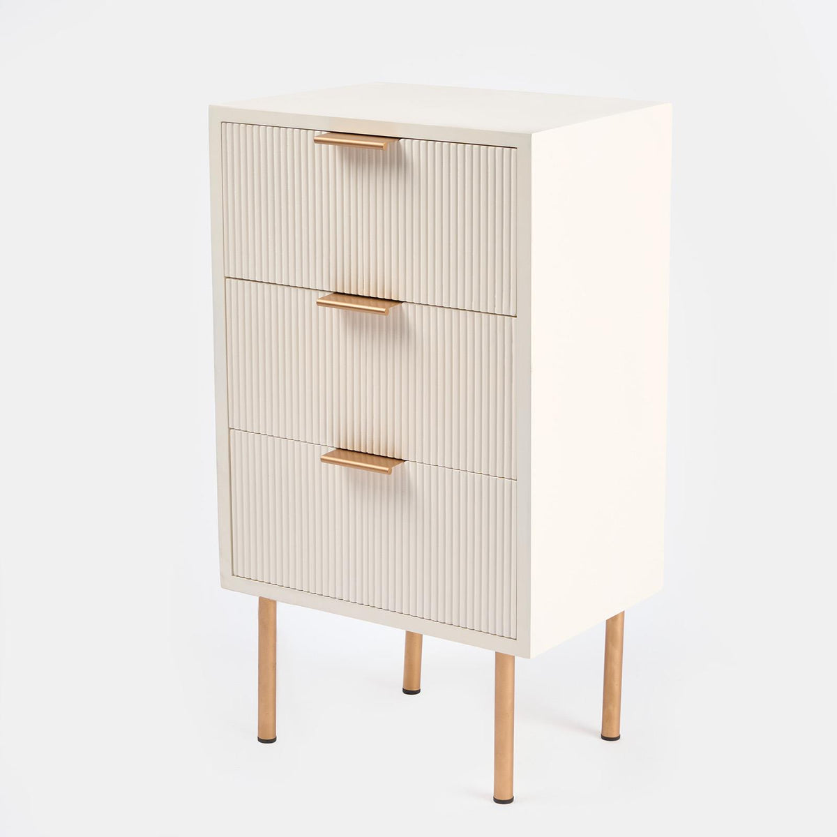 OHS Ribbed Drawer Unit Bedside Table 3/4/5/6 Draw Cabinet Nightstand Sideboard