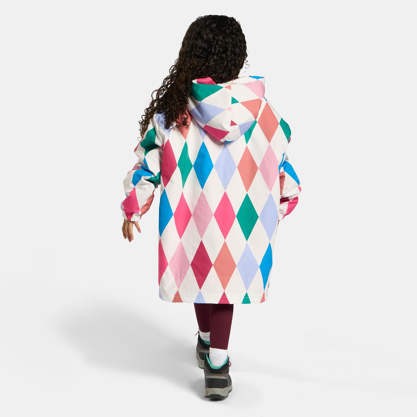 OHS Kids Drying Changing Robe Fun Print Sherpa Lined Water Resistant Long Coat