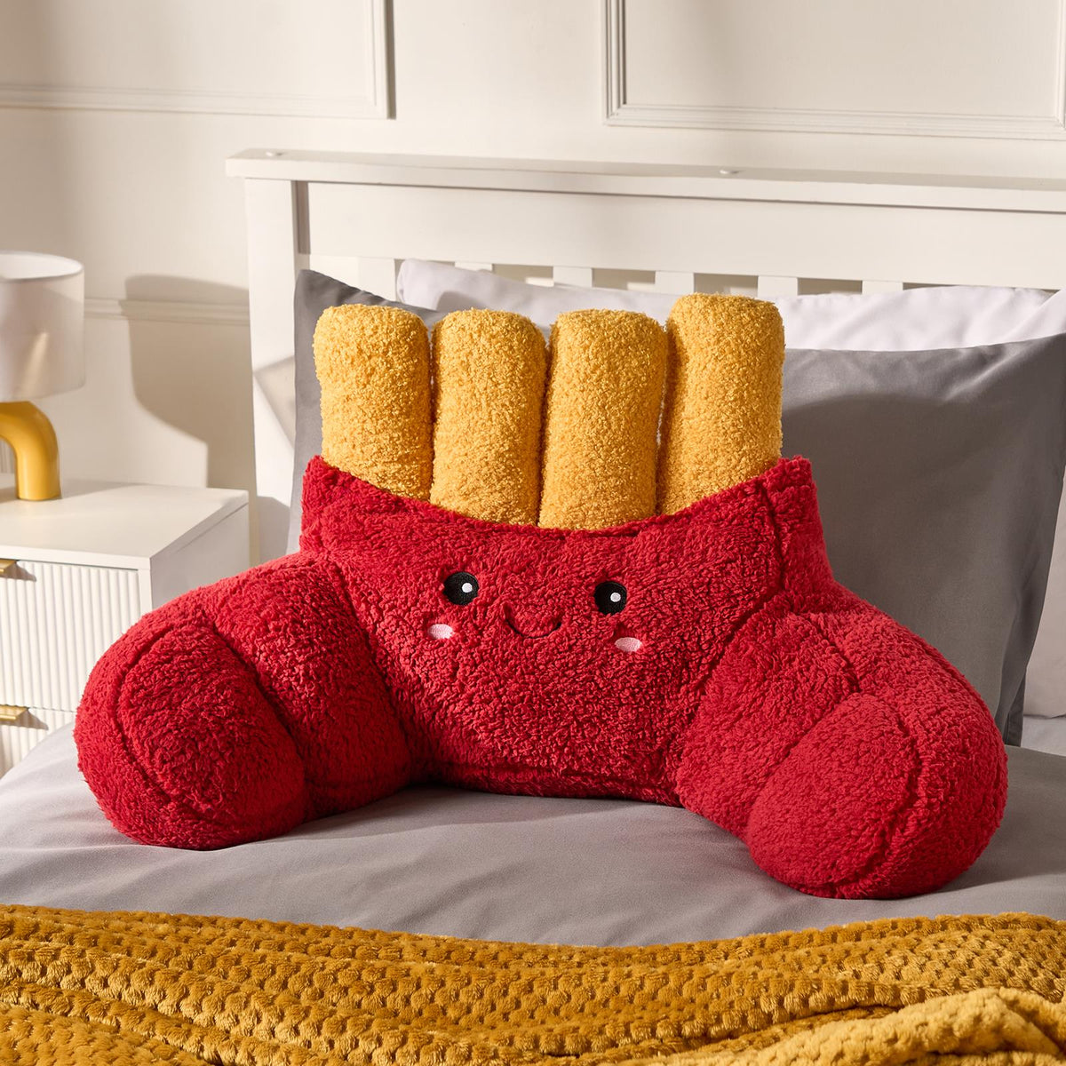 OHS Character Cuddle Cushion Soft Fleece Reading Pillow with Arms Bed Chair