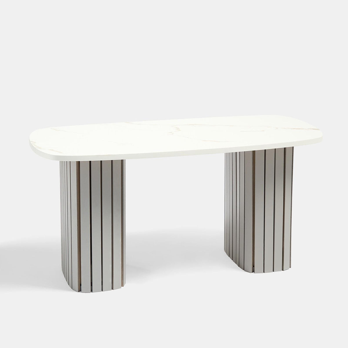 OHS Madison Coffee Table Ribbed Engineered Wood Side End Desk Home Decor