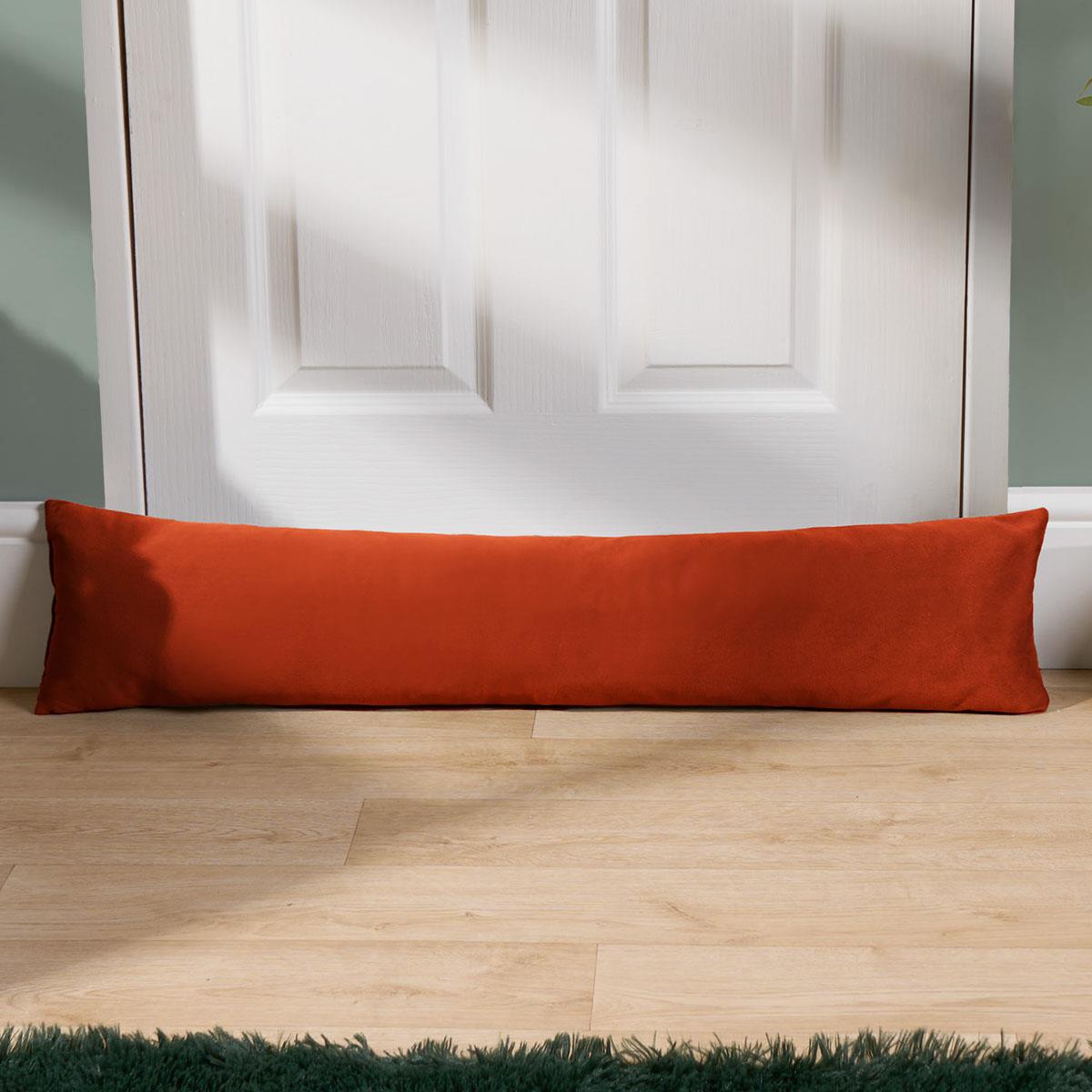 Draught Excluder Matte Velvet Fabric Door Stop Energy Saving Draft Window Seal
