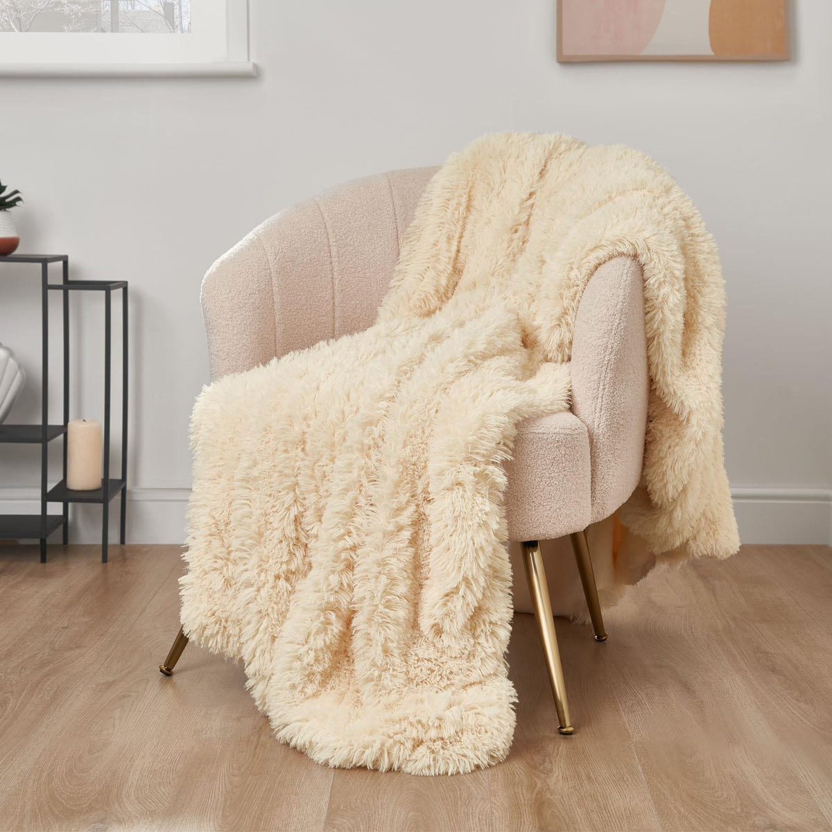 Sienna Fluffy Shaggy Blanket Large Throw Over Sofa Bed Cosy Fleece - 150 x 200cm