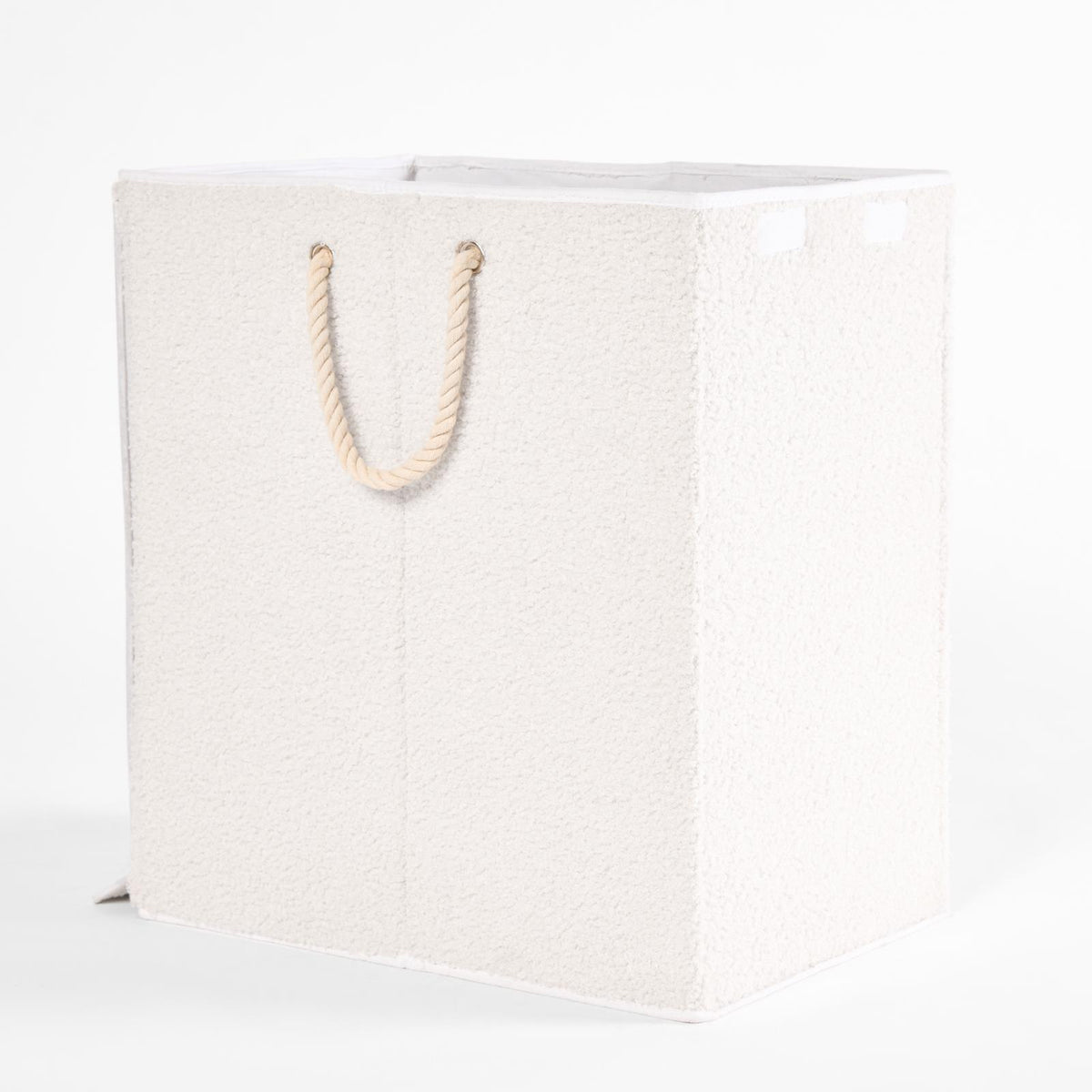OHS Boucle Laundry Basket Foldable Clothing Hamper Washing Storage Bin