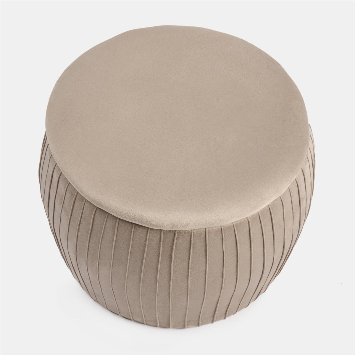 Ottoman Storage Stool Matte Velvet Pleated Home Decor Vanity Pouffe Chair Seat