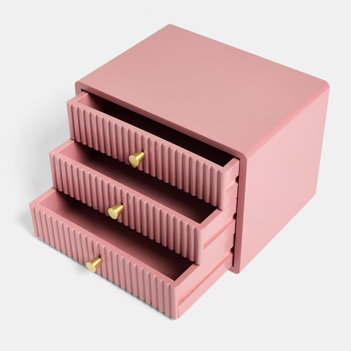 OHS Ribbed Desktop Drawers Organiser Freestanding Tabletop Cabinet Storage Unit