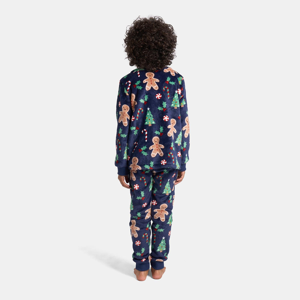 OHS Print Pyjama Set Pull Over Soft Fleece Kids Winter Loungewear Nightwear