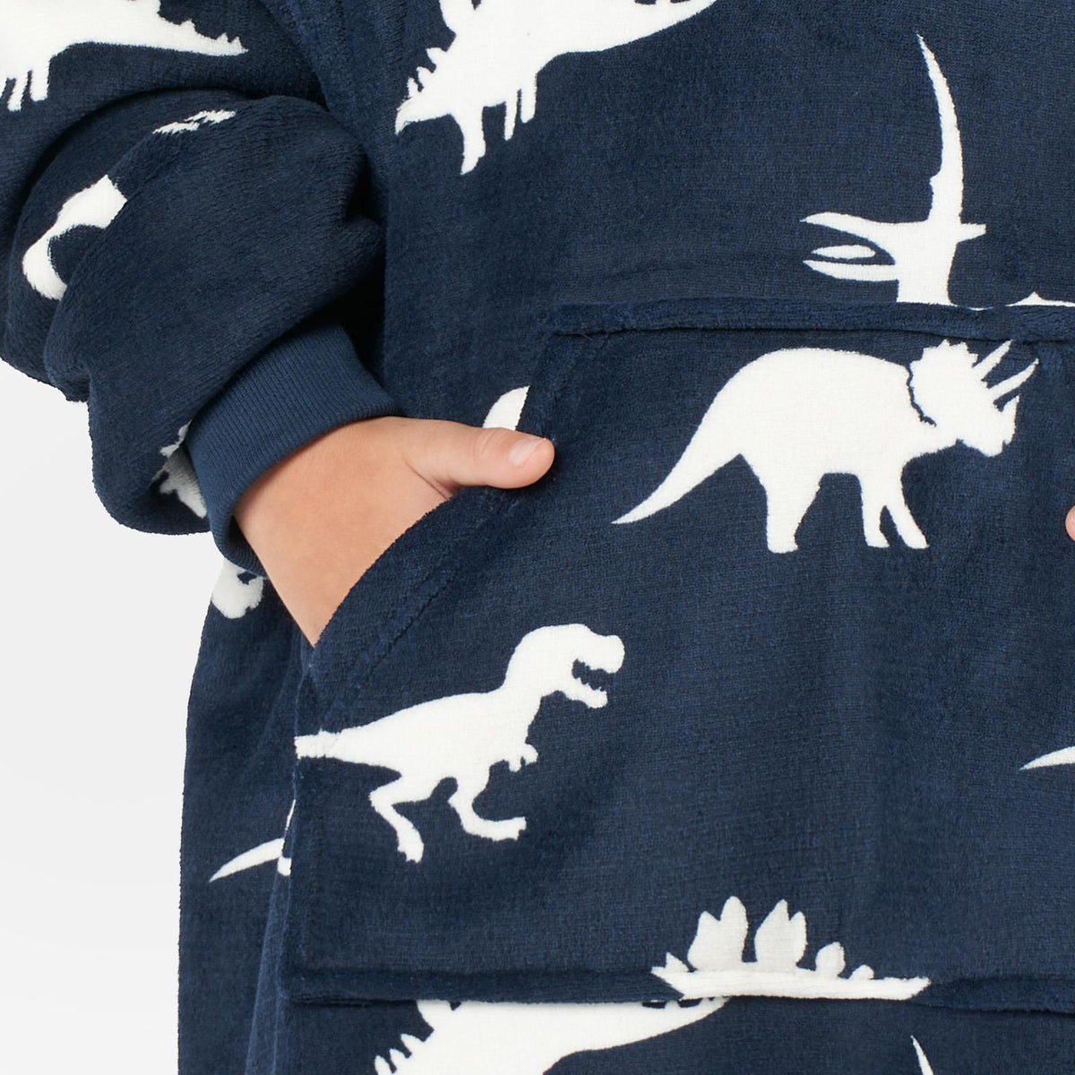 Kids Hoodie Blanket Oversized Sherpa Fleece Jumper Sweatshirt Soft Warm Throw