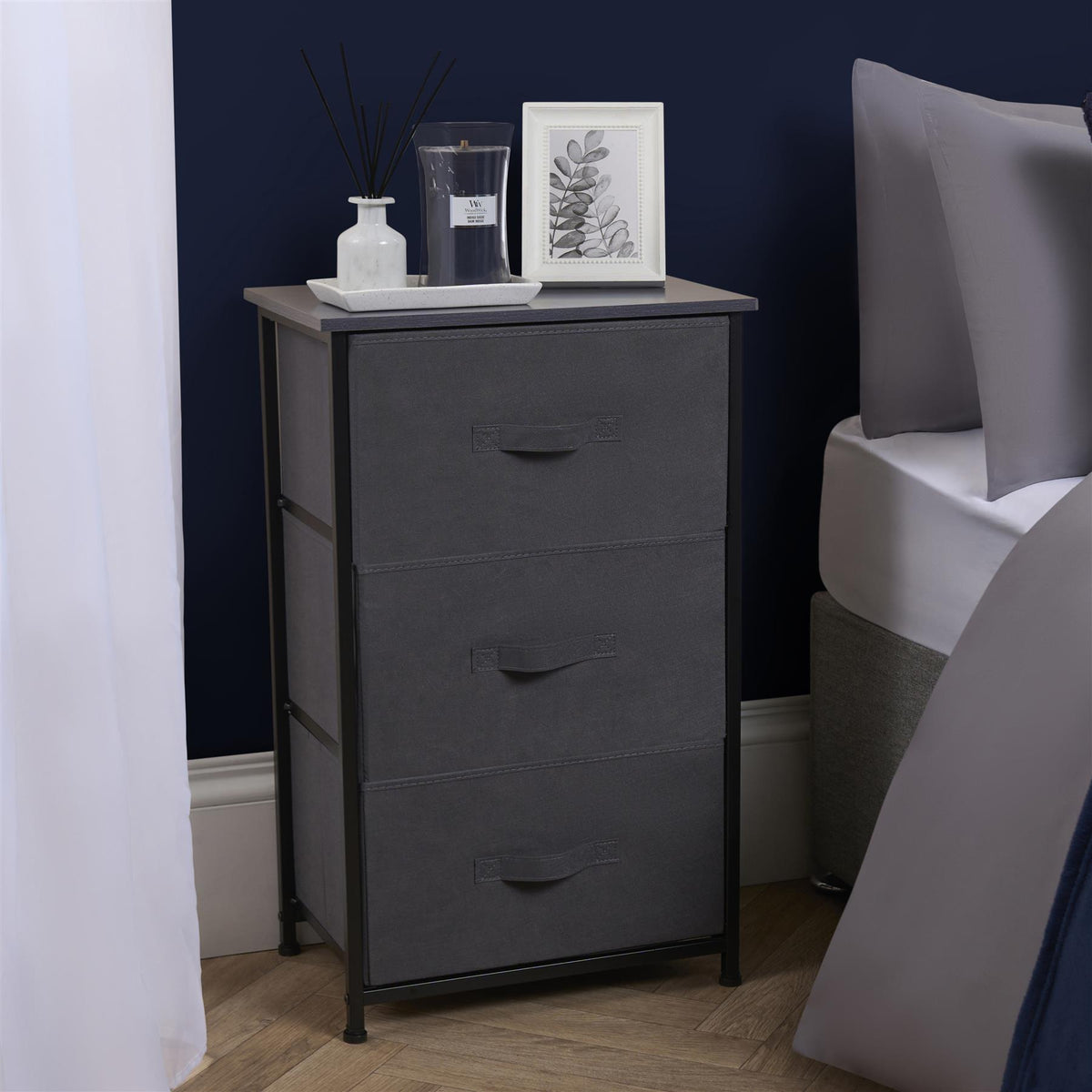 OHS Fabric Cabinet Bedside 2/3/4/5/6 Drawers Storage Unit Clothes Home Organiser