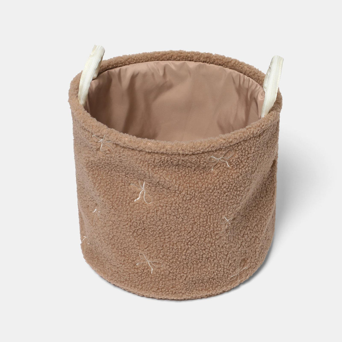 OHS Storage Basket Handles Boucle Fleece Laundry Clothes Organiser