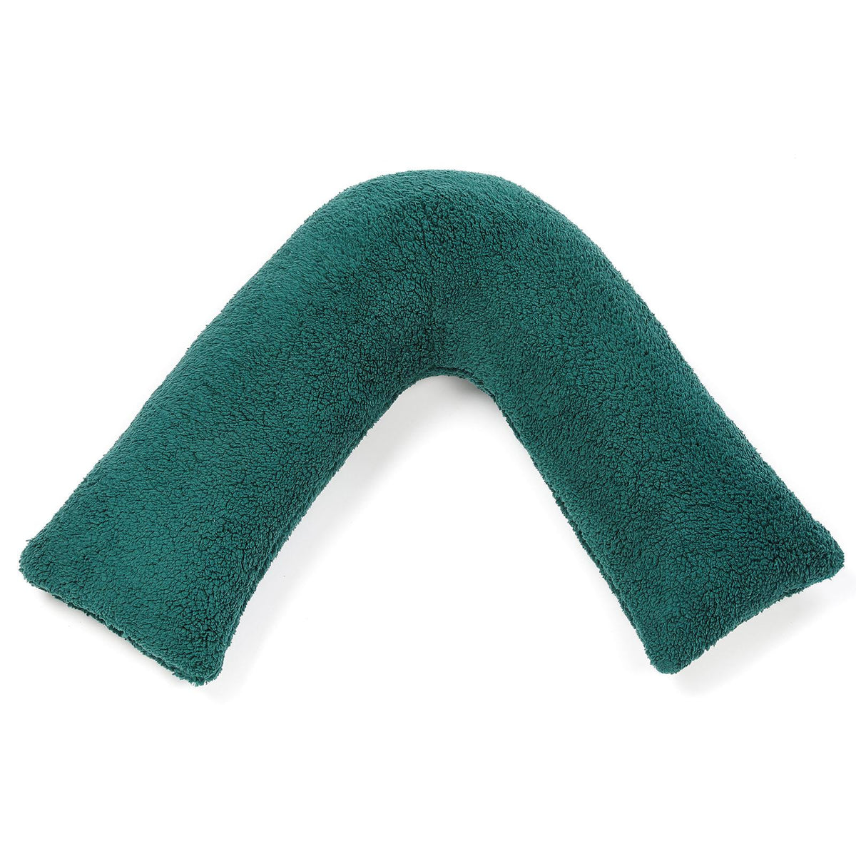 Teddy Fleece V Shaped Pillow Body Neck Support Pregnancy Orthopaedic Cushion