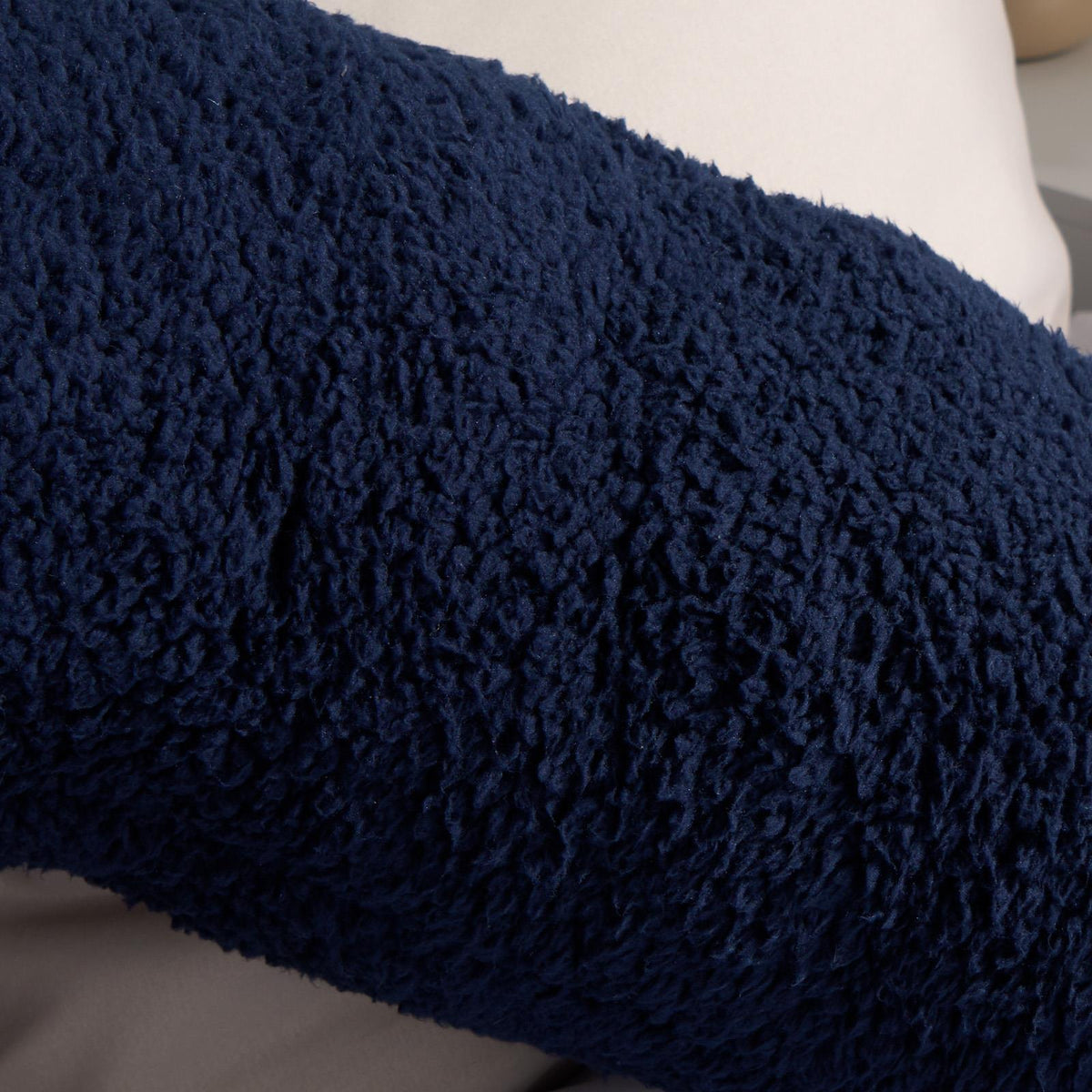 Teddy Fleece V Shaped Pillow Body Neck Support Pregnancy Orthopaedic Cushion