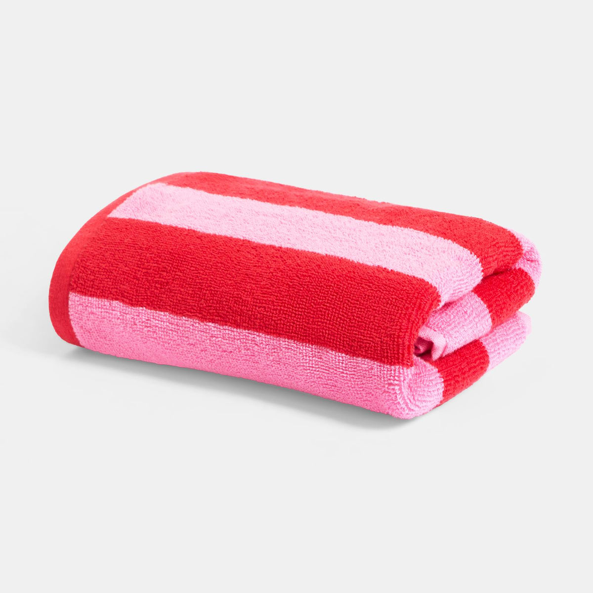 OHS Stripe 100% Cotton Bath Hand Towel Hotel Luxury Shower Soft Absorbent