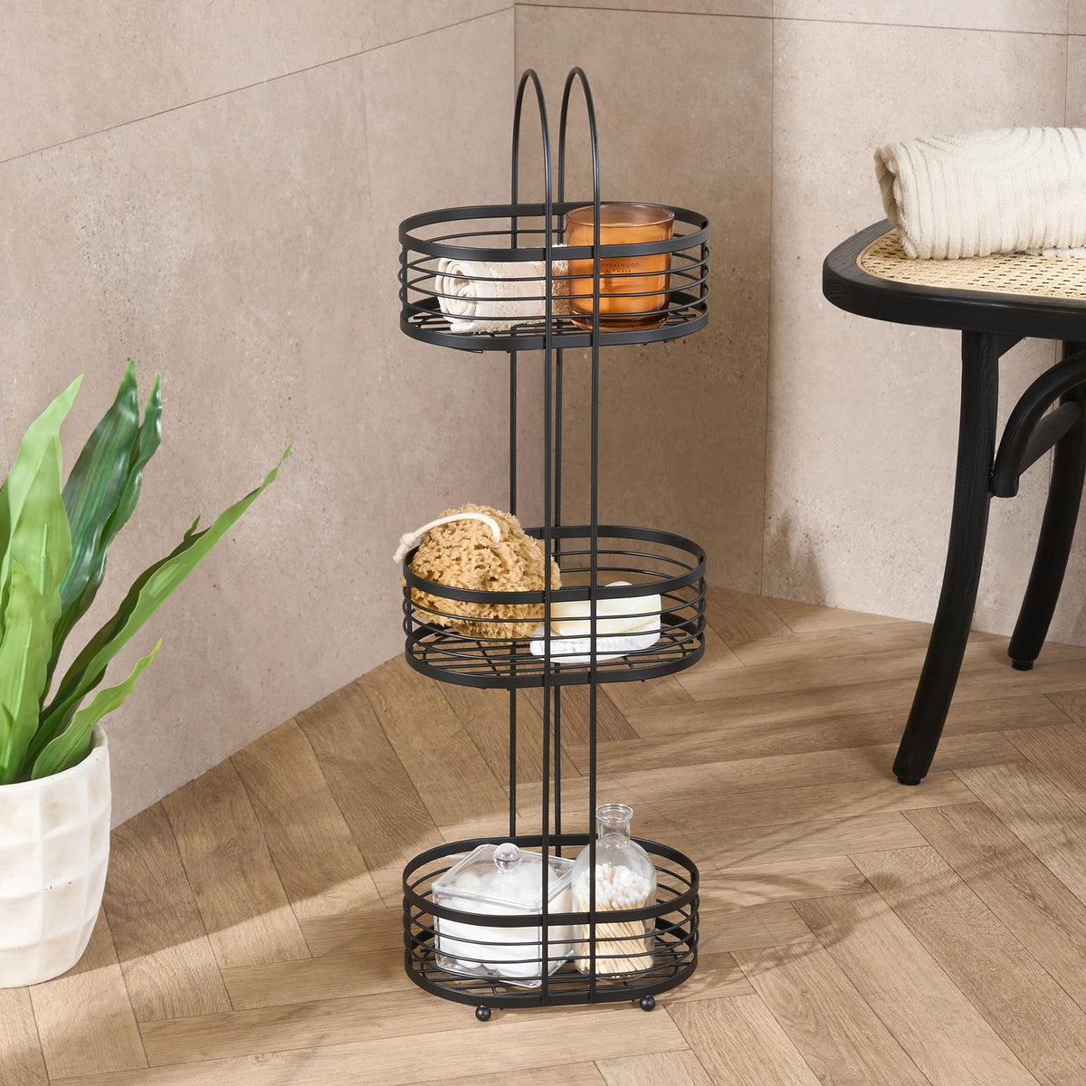 OHS 3 Tier Shower Caddy Freestanding Bathroom Organiser Rust Resistant Metal