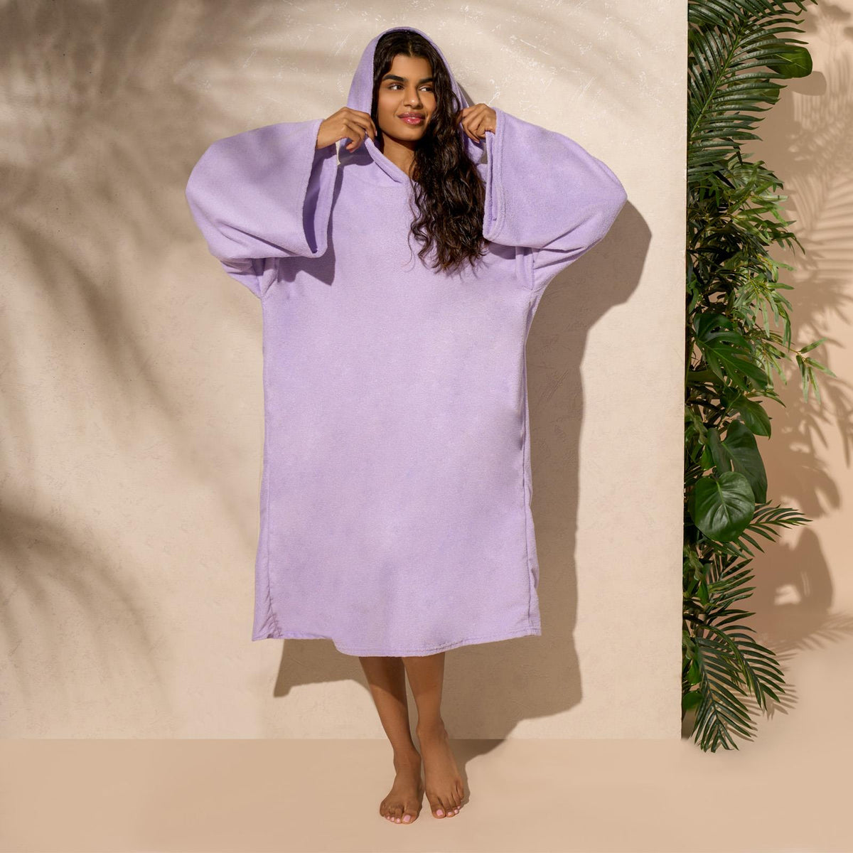 OHS Hooded Towel Poncho Adult Absorbent Dry Beach Swim Bath Changing Robe