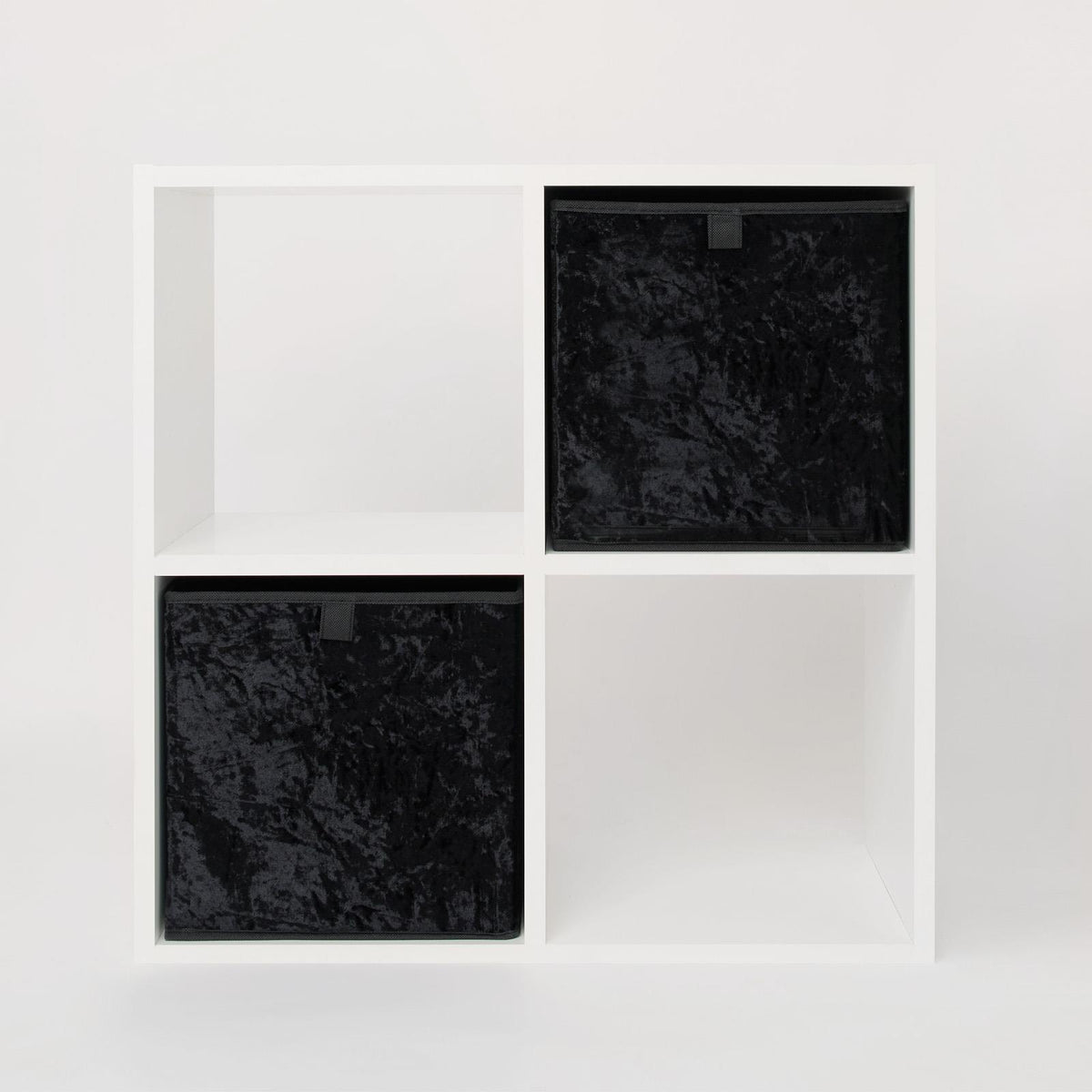 OHS Crushed Velvet Storage Boxes Cube Set Square Foldable Folding Toys Clothes