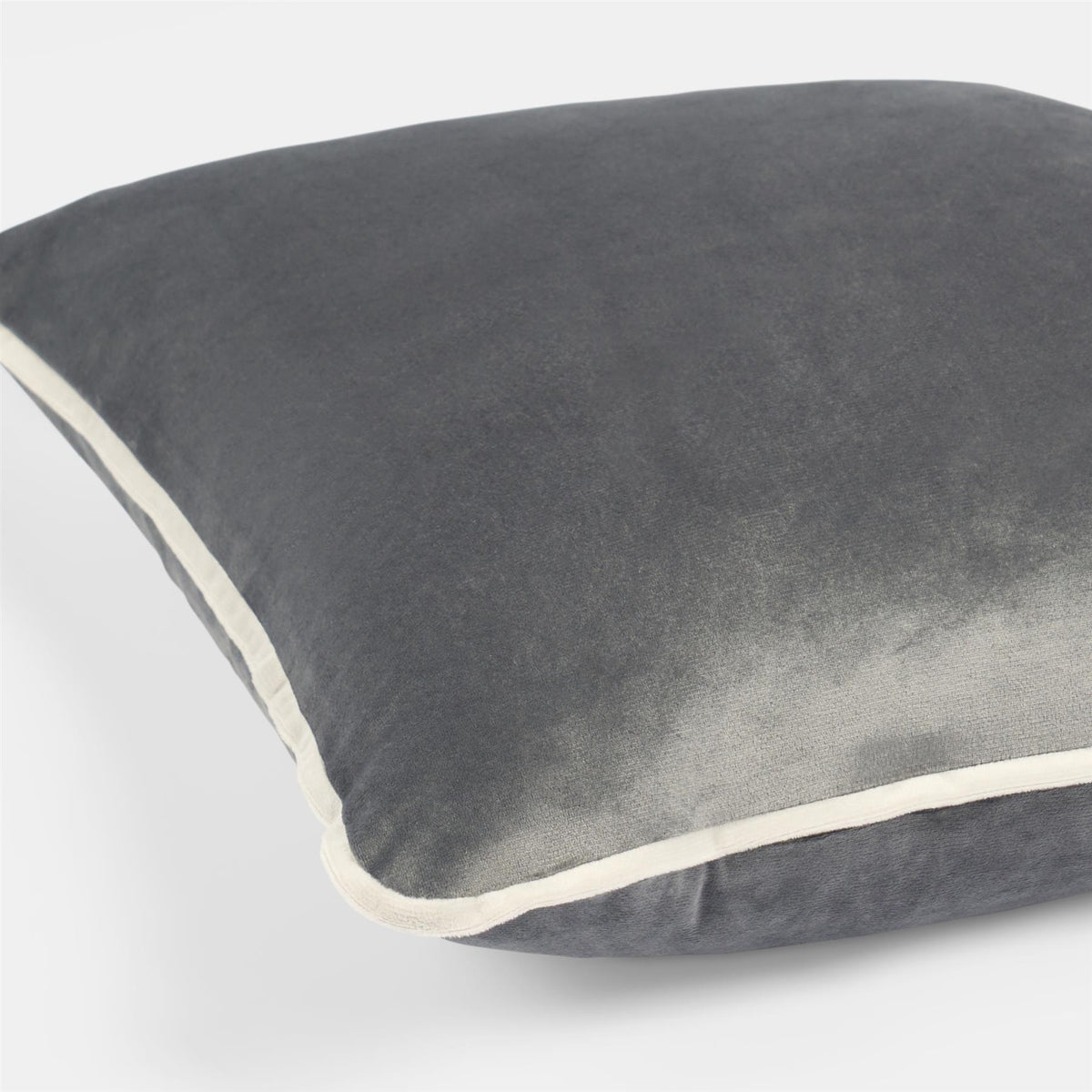 OHS Piped Edge Cushion Covers Matte Velvet Soft Luxury 2/4 Square Pillowcases