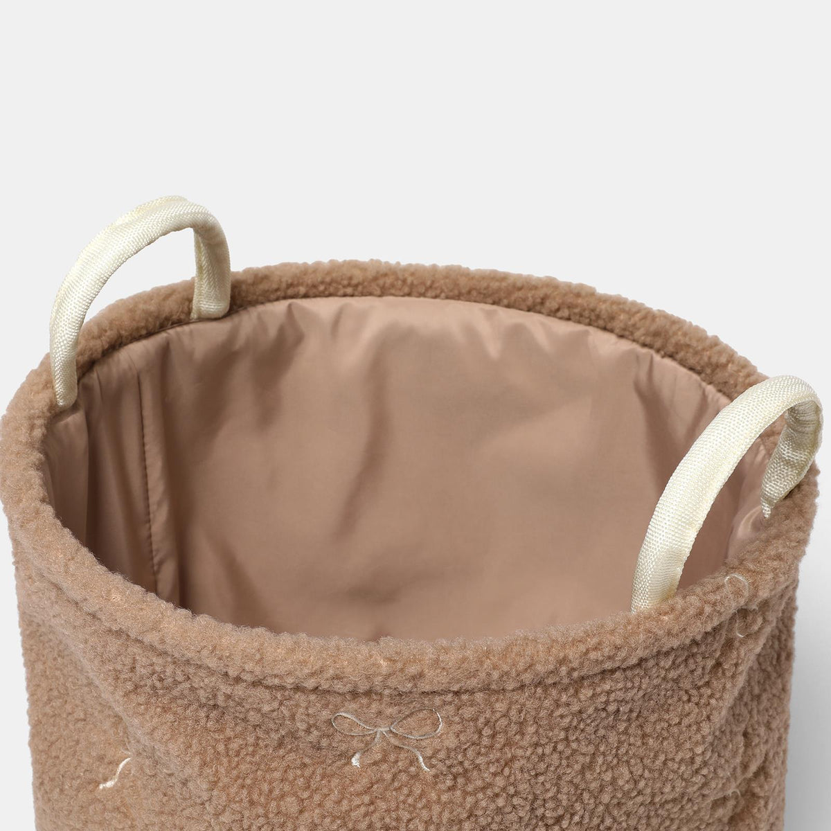 OHS Storage Basket Handles Boucle Fleece Laundry Clothes Organiser