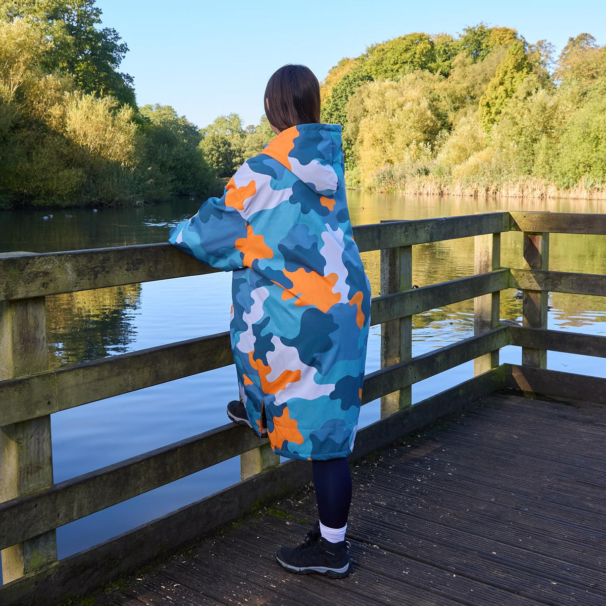 OHS Drying Changing Robe Sherpa Lined Water Resistant Oversize Coat Adults Kids