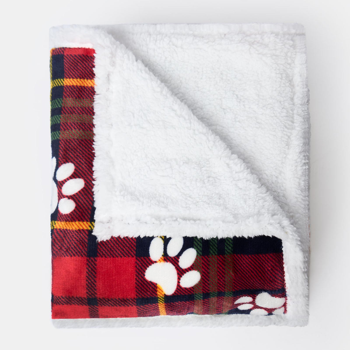 Check Fleece Pet Blanket Throw Over Bed Supersoft Plush Sherpa Warm Chair Sofa