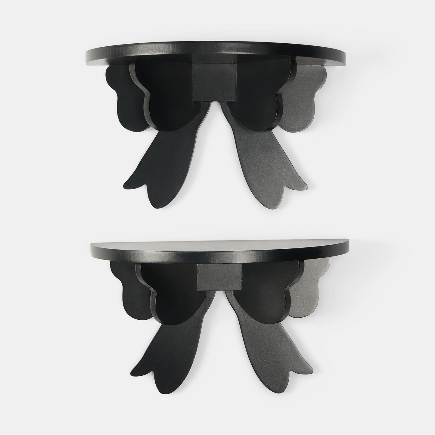 OHS Bow Shelf 2 Pack Novelty Shelving Units Wall Mounted Storage Home Decor