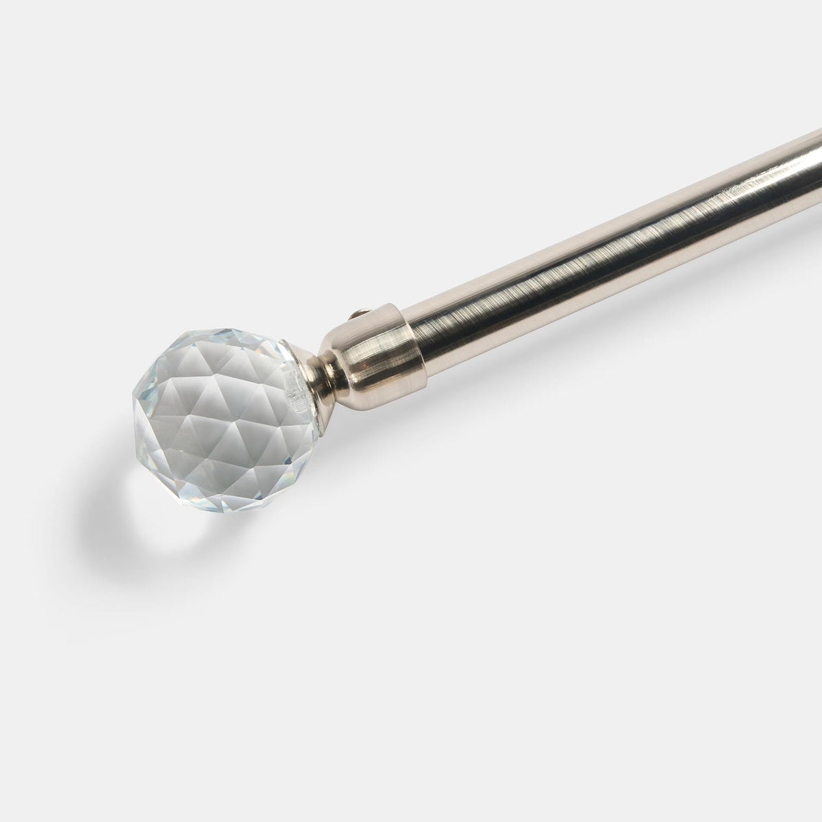 OHS 70-120cm Curtain Pole Extendable Metal 16mm Ball Trumpet Twist Finnials