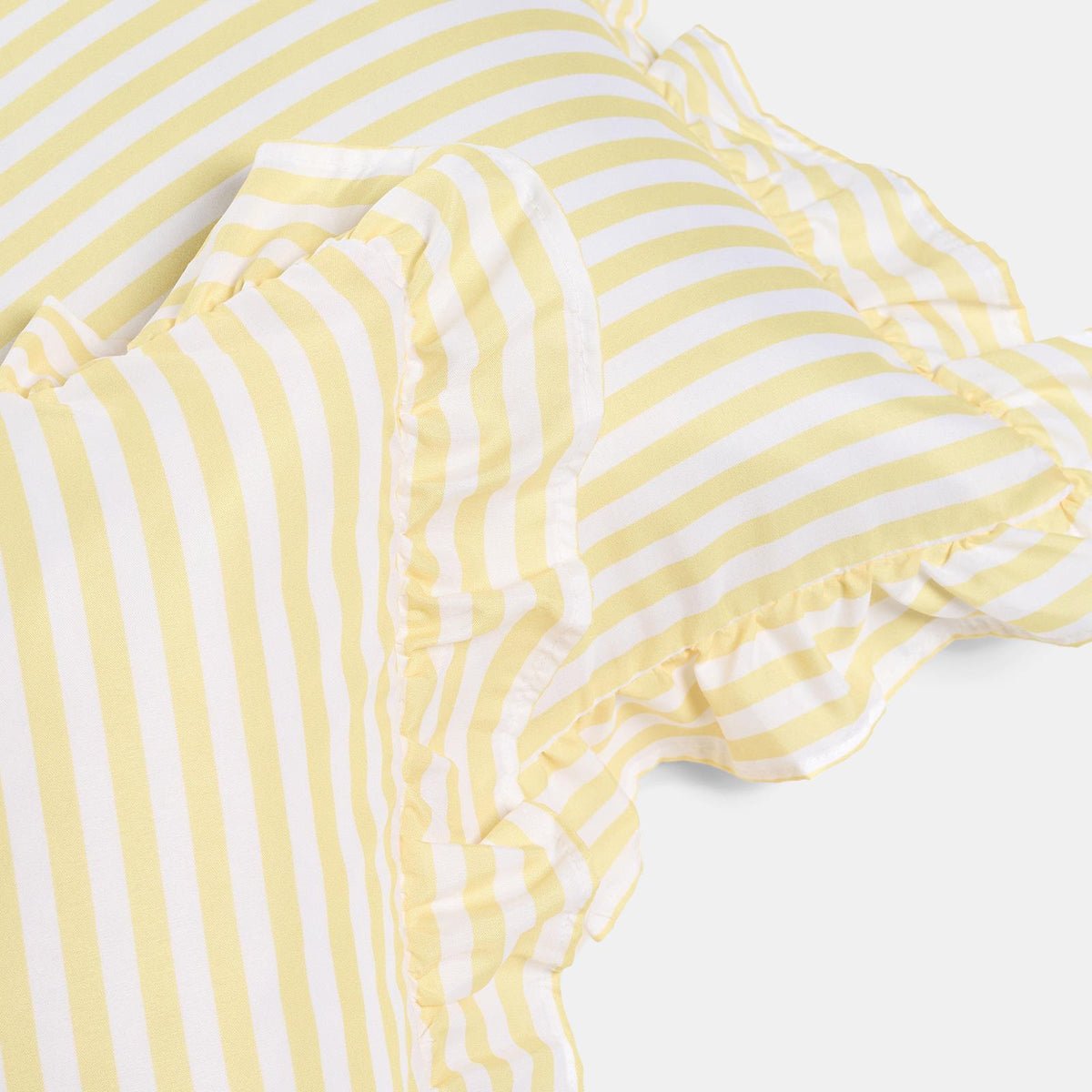OHS Stripe Frill Cushion Covers Microfibre Square Pillowcases Home Decor