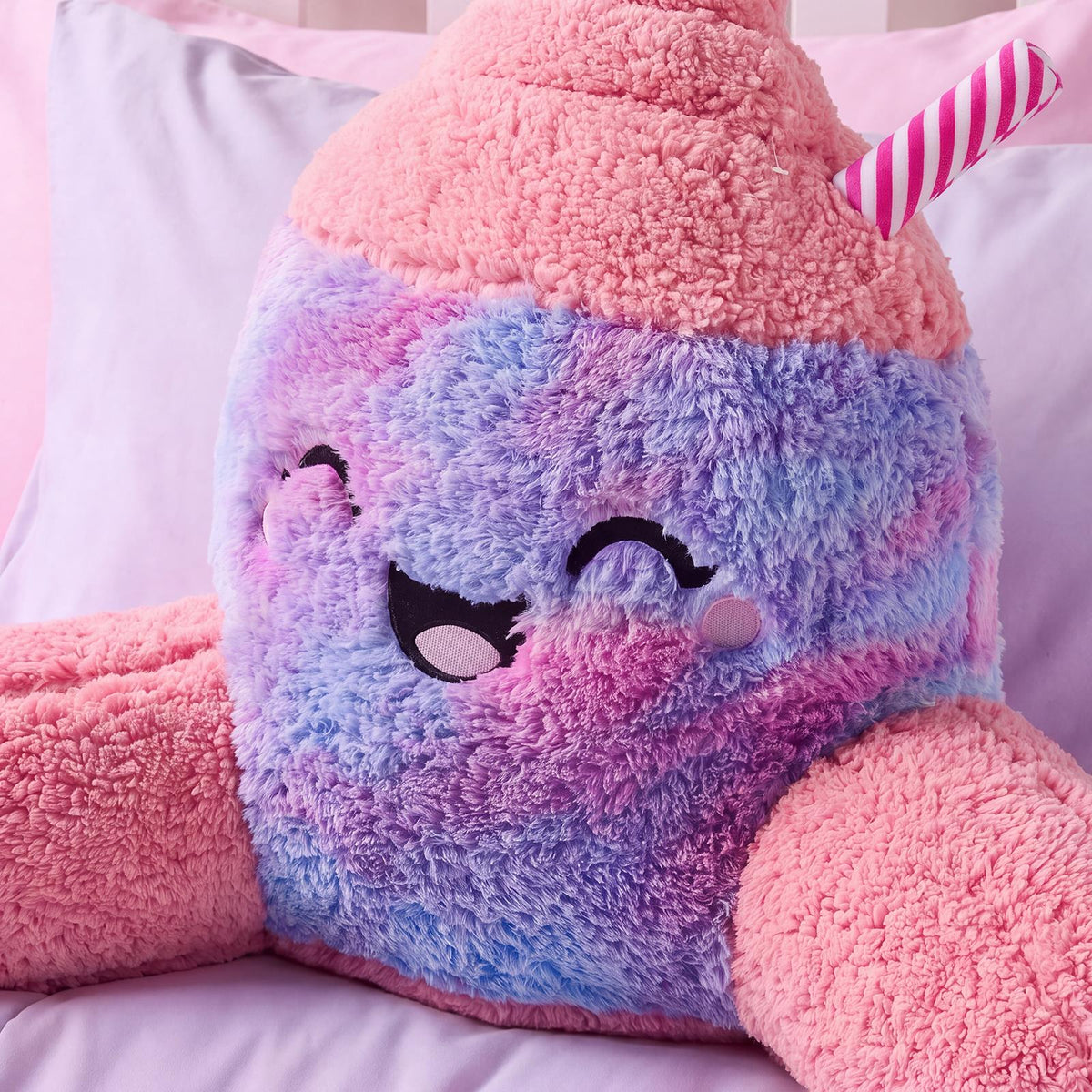 OHS Character Cuddle Cushion Soft Fleece Reading Pillow with Arms Bed Chair