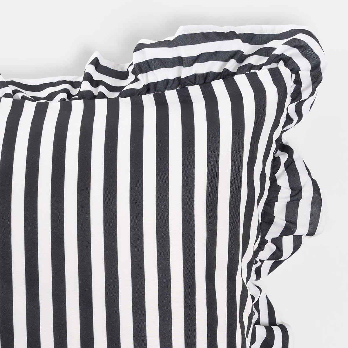 OHS Stripe Frill Cushion Covers Microfibre Square Pillowcases Home Decor