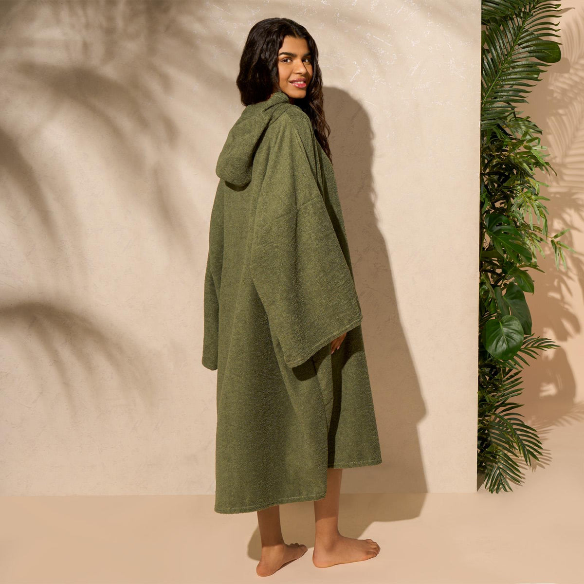 OHS Hooded Towel Poncho Adult Absorbent Dry Beach Swim Bath Changing Robe