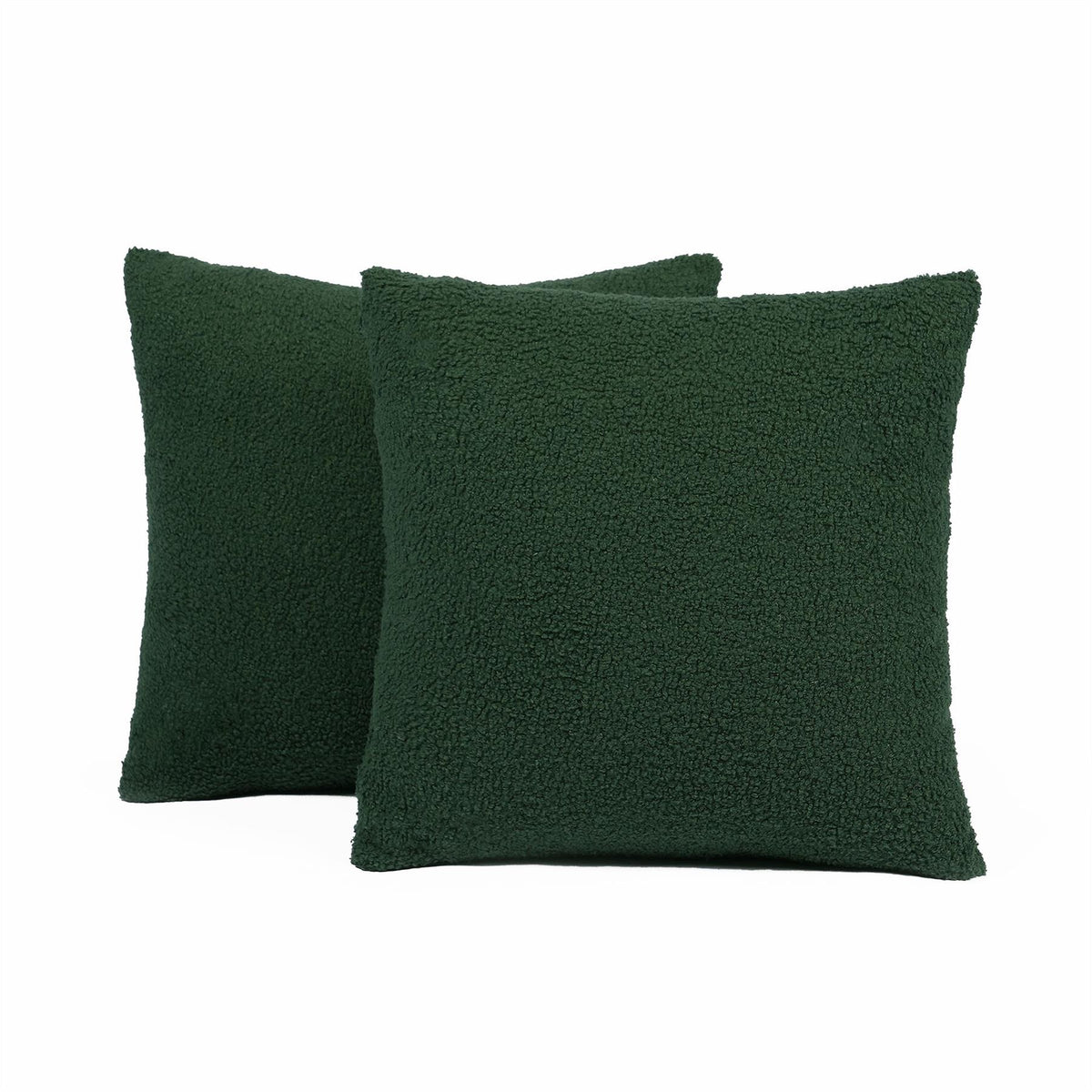 OHS Boucle Cushion Covers  2 Pack Teddy Fleece Square Pillowcases Home Decor
