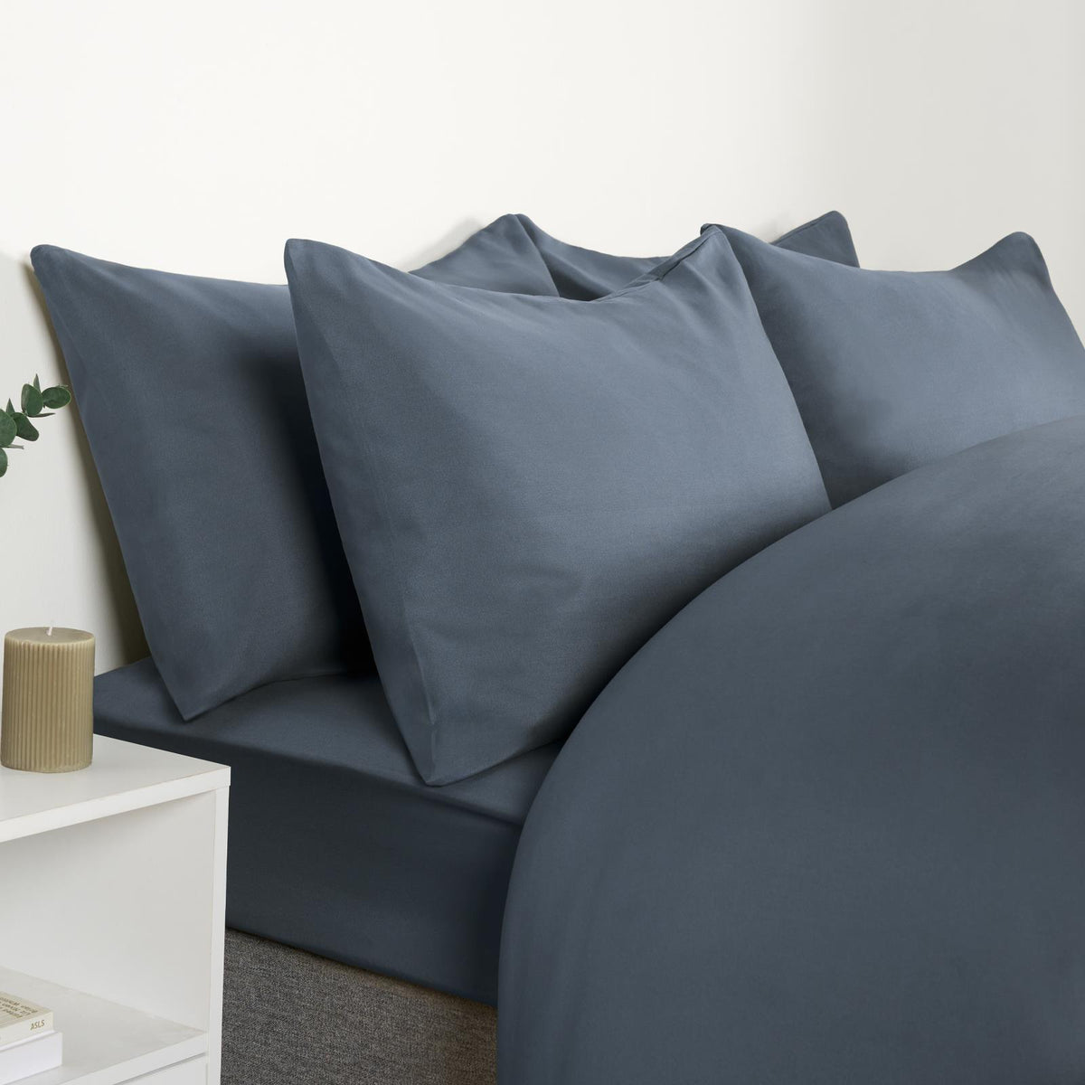 OHS Microfibre Housewife Pillowcases Set 2 Pack Wrinkle Resistant Pillow Covers