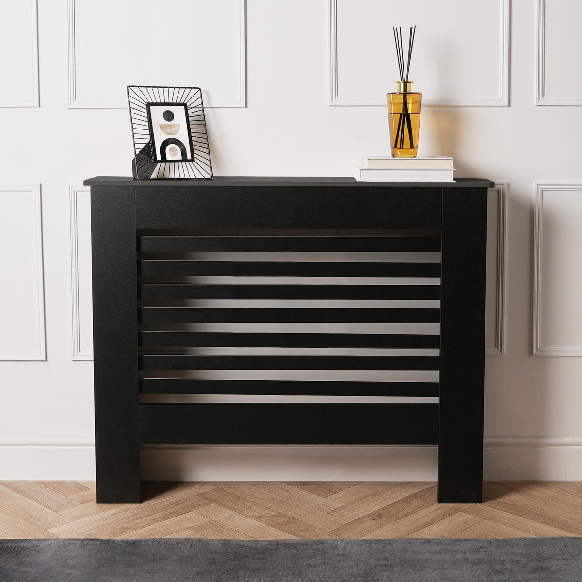 OHS Wood Radiator Cover MDF Side Board S M L Cabinet Shelf Hallway Furniture