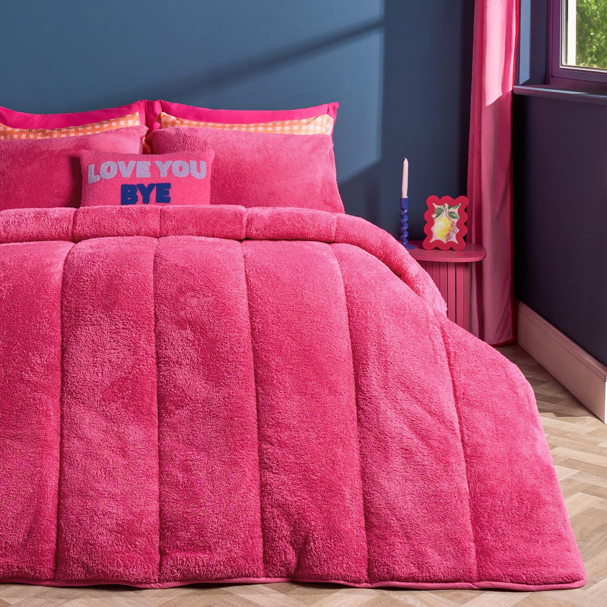 OHS Coverless Duvet 10.5 TOG Teddy Fleece Pillowcase Bedding Set Double King