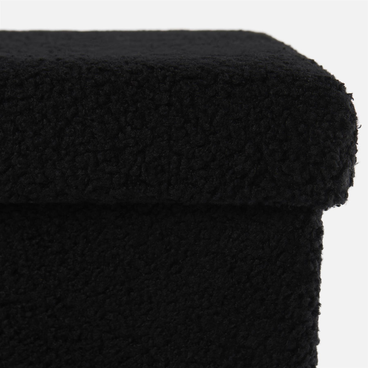 OHS Ottoman Boucle Storage Box Folding Footstool Cube Round Rectangle