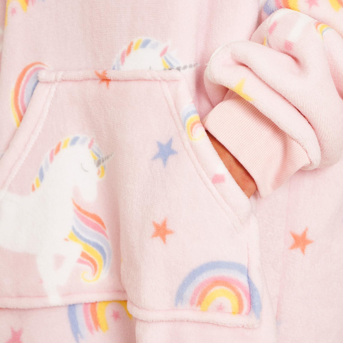 Kids Hoodie Blanket Oversized Sherpa Fleece Jumper Sweatshirt Soft Warm Throw