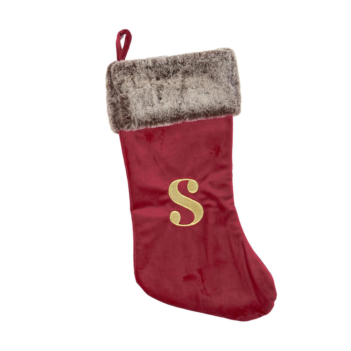 OHS Christmas Alphabet Stocking Sack Set Festive Xmas Santa Gift Bag