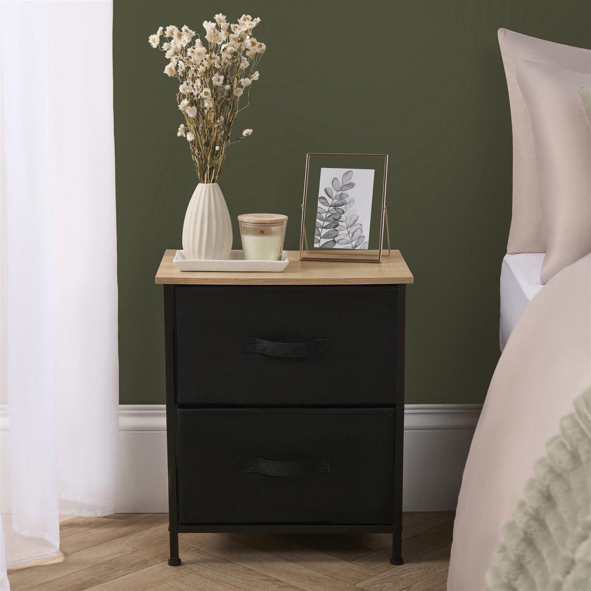 OHS Fabric Cabinet Bedside 2/3/4/5/6 Drawers Storage Unit Clothes Home Organiser