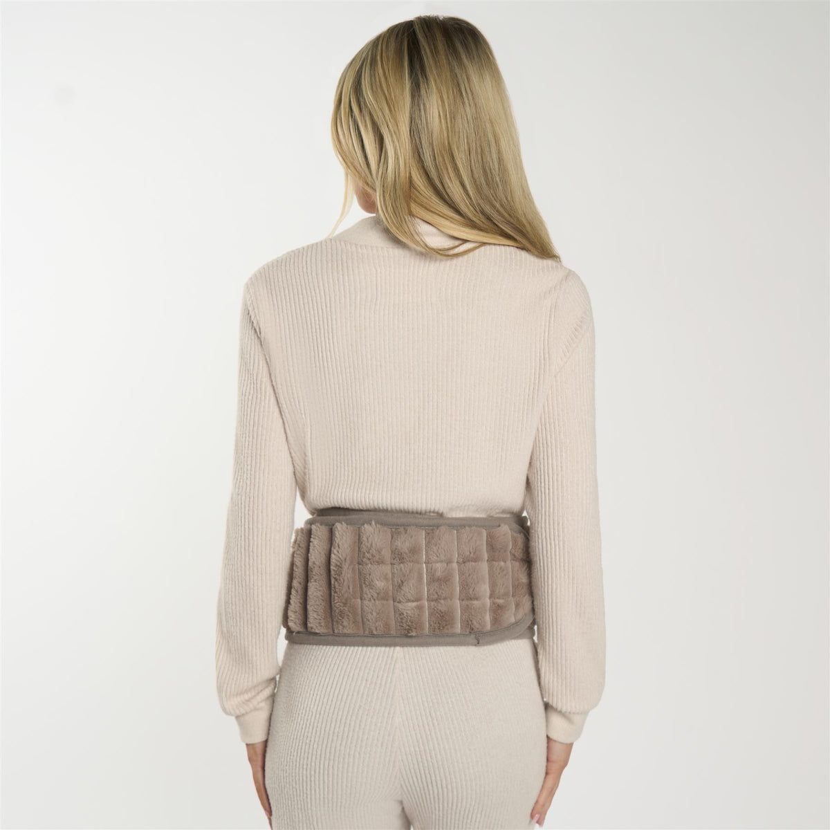 OHS Ribbed Heating Belt Adjustable Hot Water Bottle Body Wrap Back Pain Relief