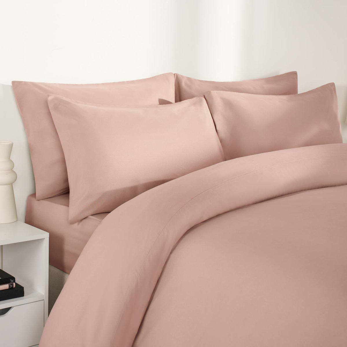 OHS Microfibre Housewife Pillowcases Set 2 Pack Wrinkle Resistant Pillow Covers