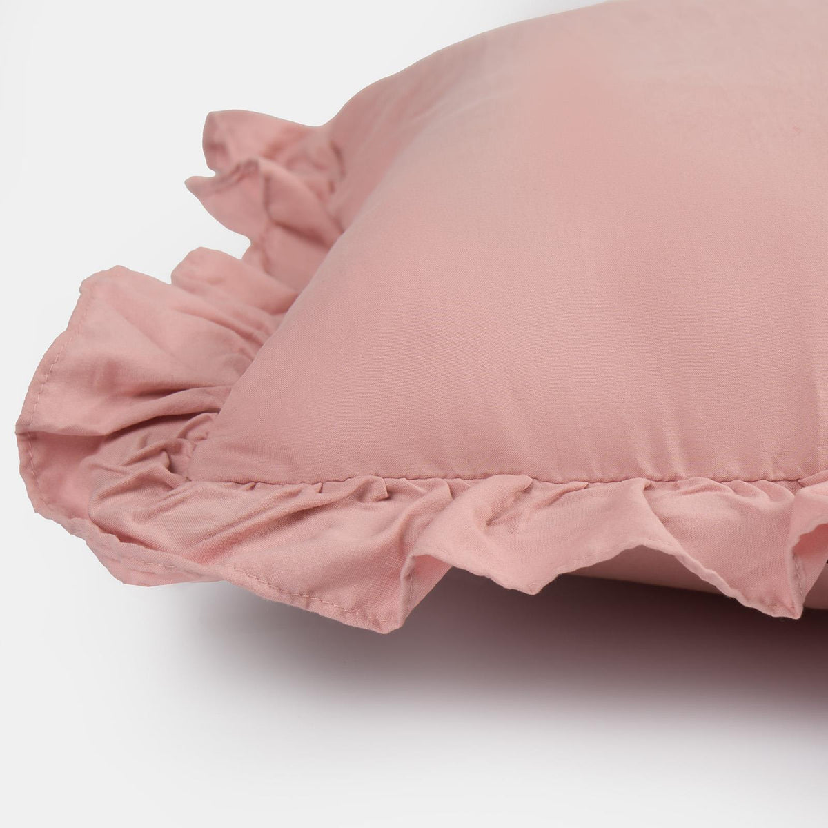 OHS Frill Cushion Covers Faux Linen Soft Square Pillowcases Home Decor Multipack