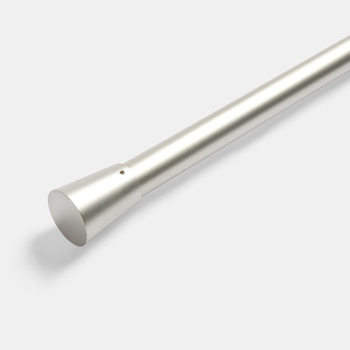 OHS 120-200cm Curtain Pole Extendable Metal 28mm Ball Trumpet Twist Finnials