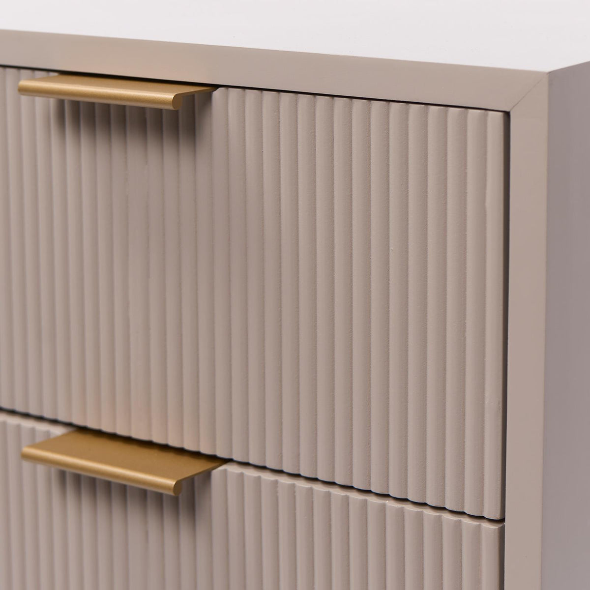 OHS Ribbed Drawer Unit Bedside Table 3/4/5/6 Draw Cabinet Nightstand Sideboard
