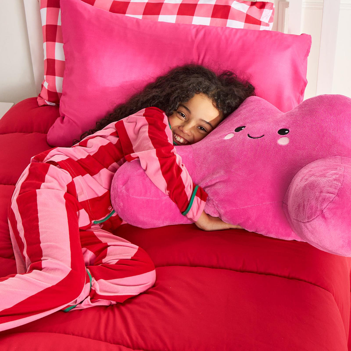 OHS Character Cuddle Cushion Soft Fleece Reading Pillow with Arms Bed Chair