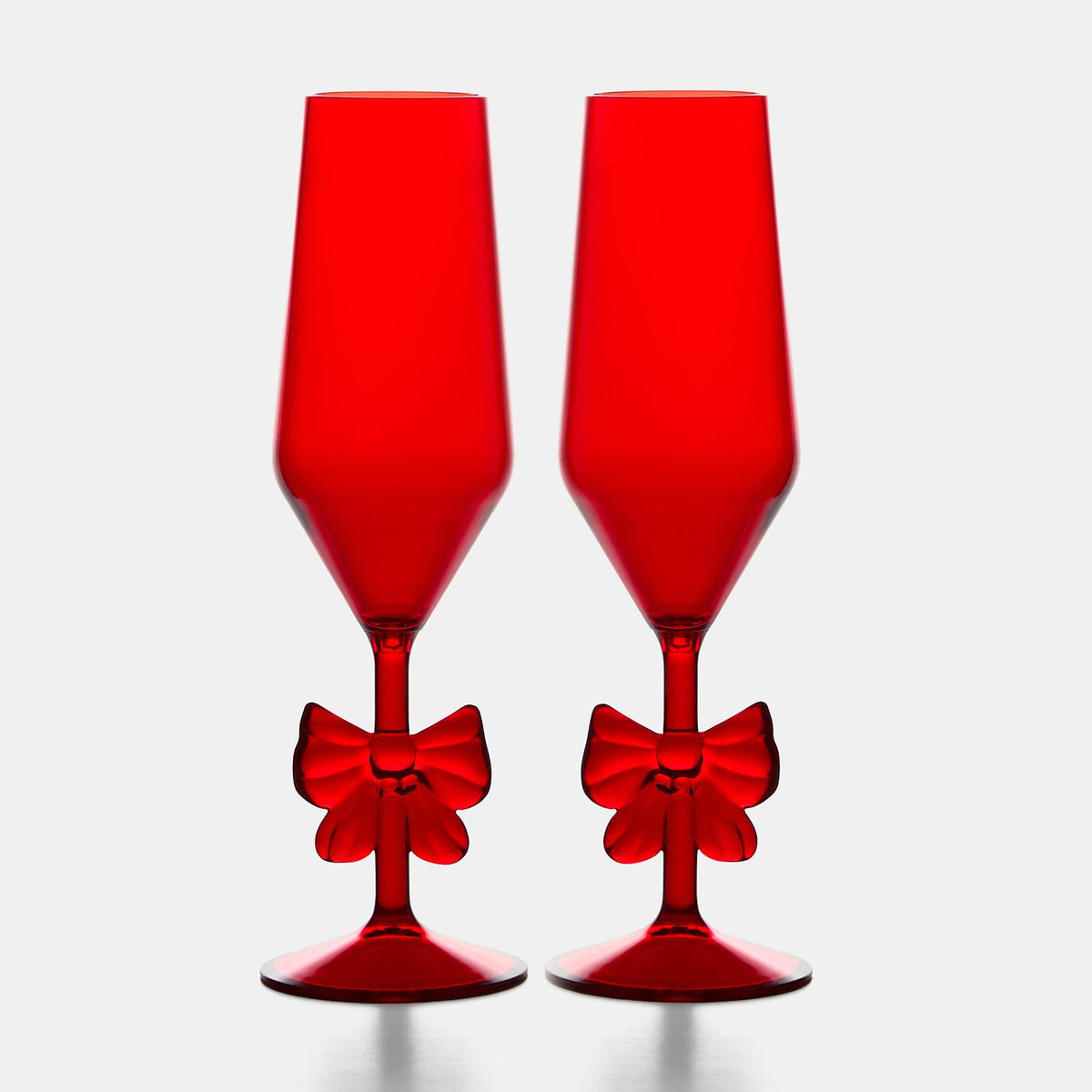 OHS Plastic Glasses Set of 2/4 Reusable Flute Champagne Cocktail Glass Picnic